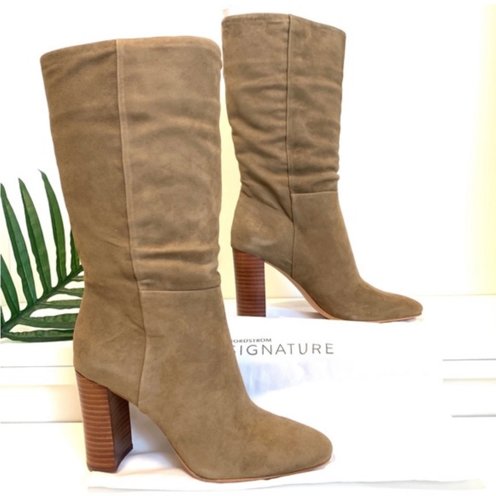 Nordstrom signature bea boot, dark taupe suede size 6 brand new $278